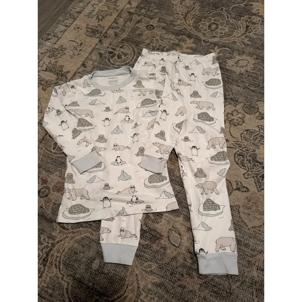 Noomie Pima Cotton Polar Animals Pajama Pj Set